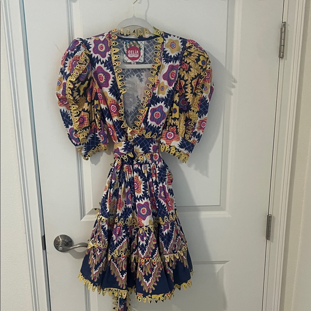 CeliaB Multicolor Geometric Dress nwot